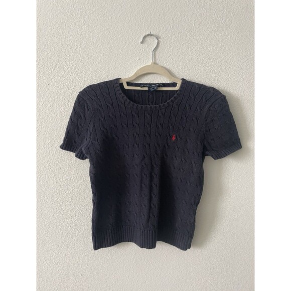 Polo by Ralph Lauren Tops - Ralph Lauren Sport Cable Knit Shirt Women's L Preppy Corpcore Office Siren